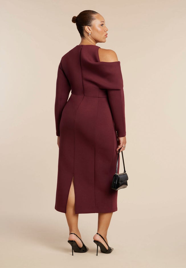 Drape Effect Midi Dress image number 2