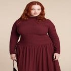 Smocked Midi Dress image number null