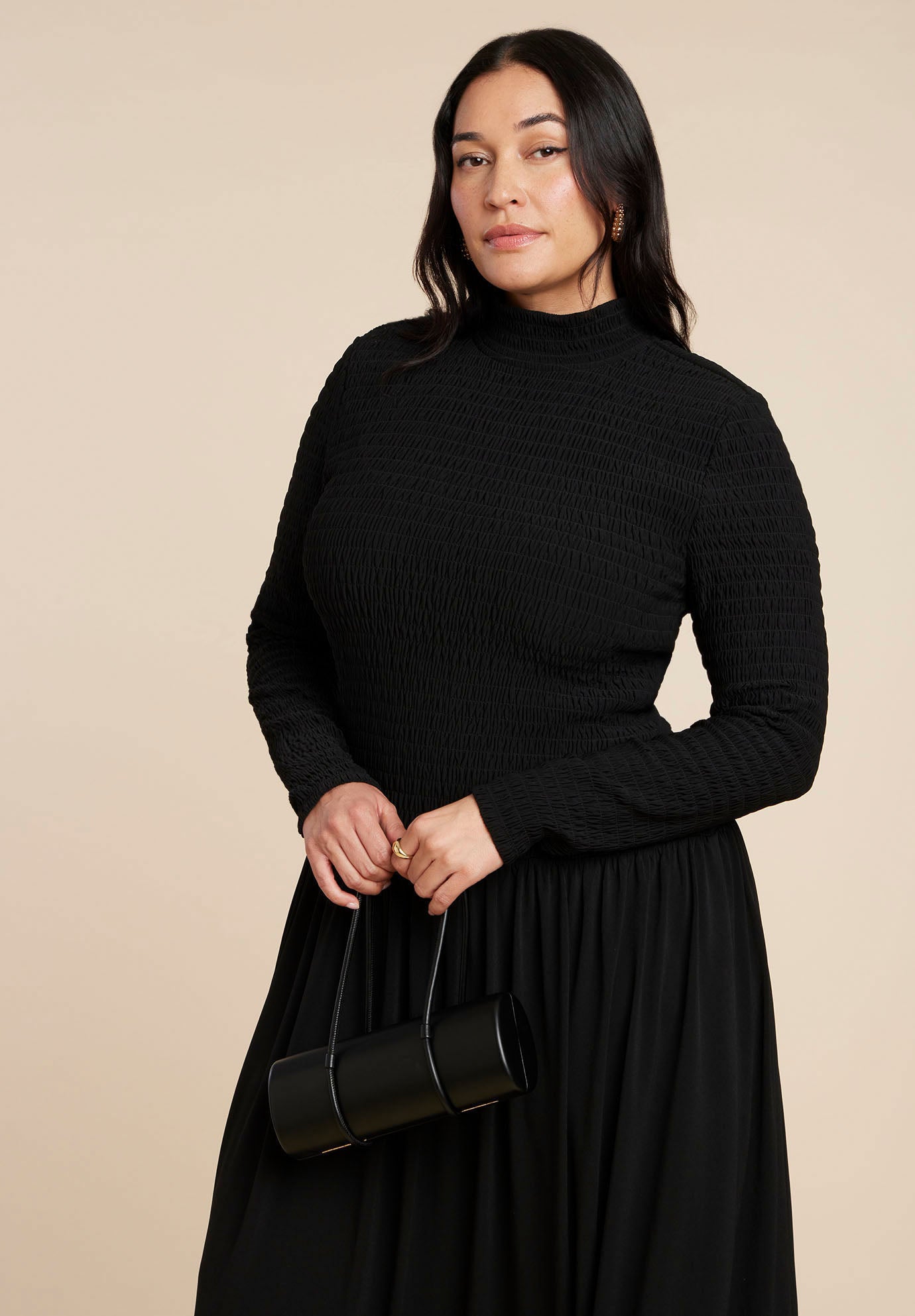 Smocked Midi Dress image number 3