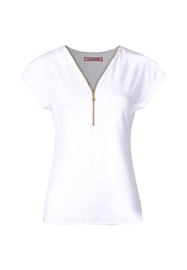 Stretch Knit Half Zip Tee image number 2