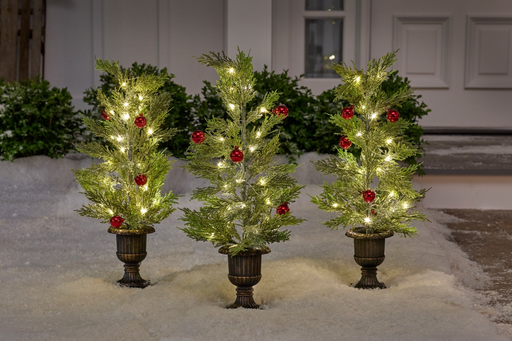 Pre-Lit Pathway Urn Tree, Set of 3 image number 0