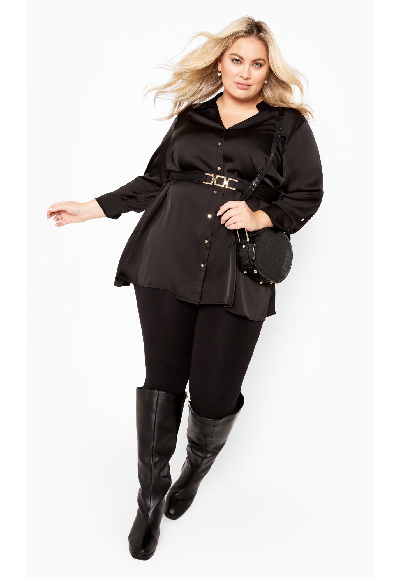 Eva Longline Gold Waist Belt Shirt image number 1