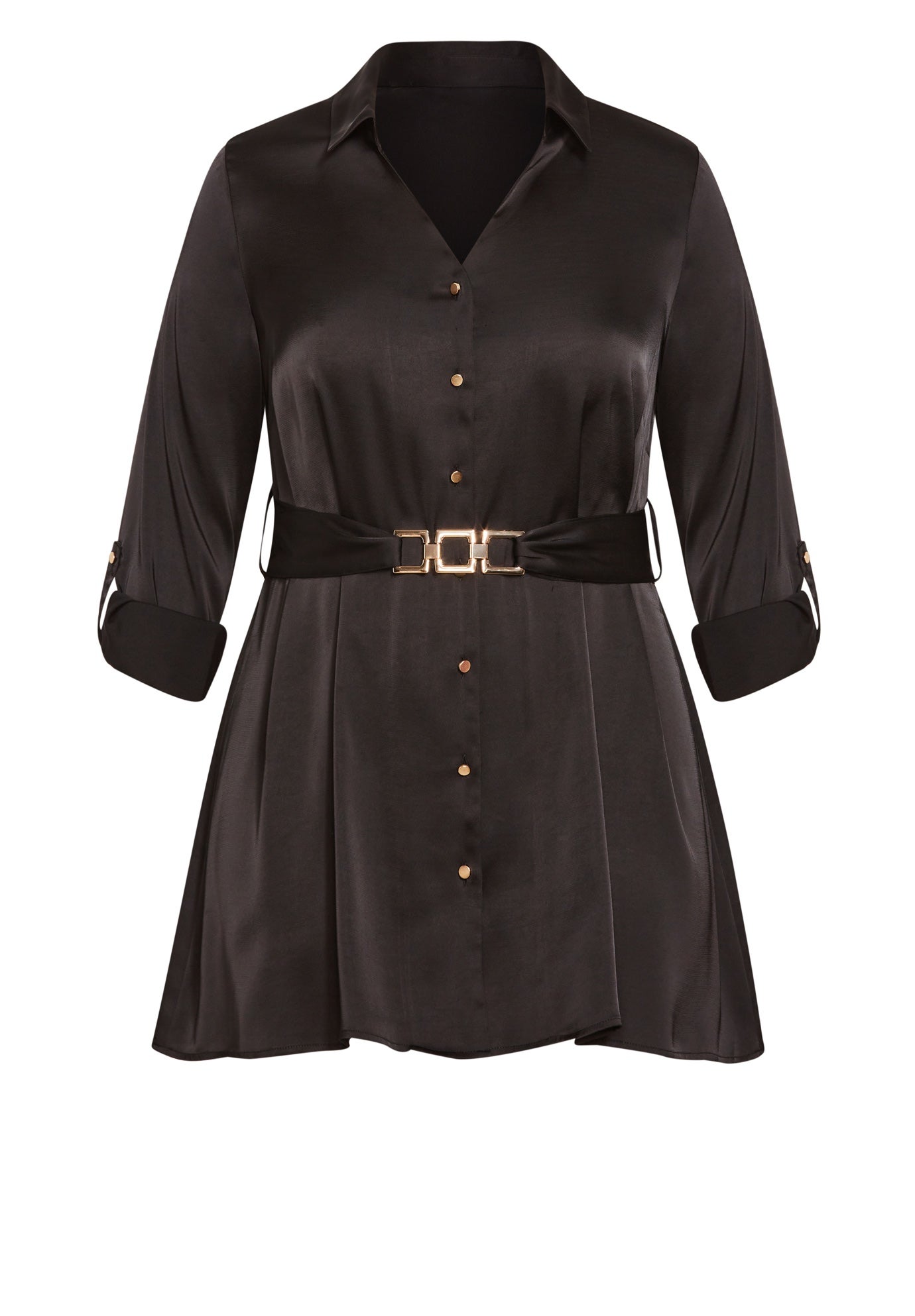 Eva Longline Gold Waist Belt Shirt image number 6