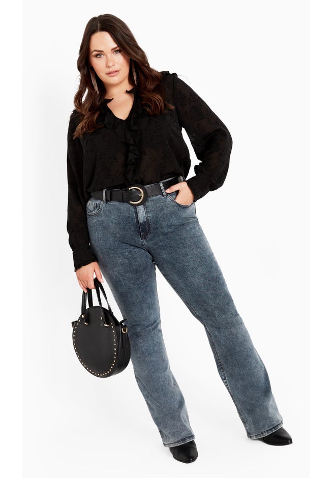 Blake Ruffle Neck Top image number 1