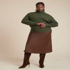 Cableknit Slouchy Sweater image number 3