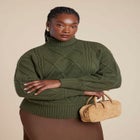 Cableknit Slouchy Sweater image number 0