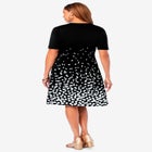 Stretch Ponte Flare Dress image number null