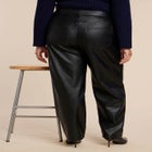 Faux Leather Pintuck Straight Leg Pant image number null