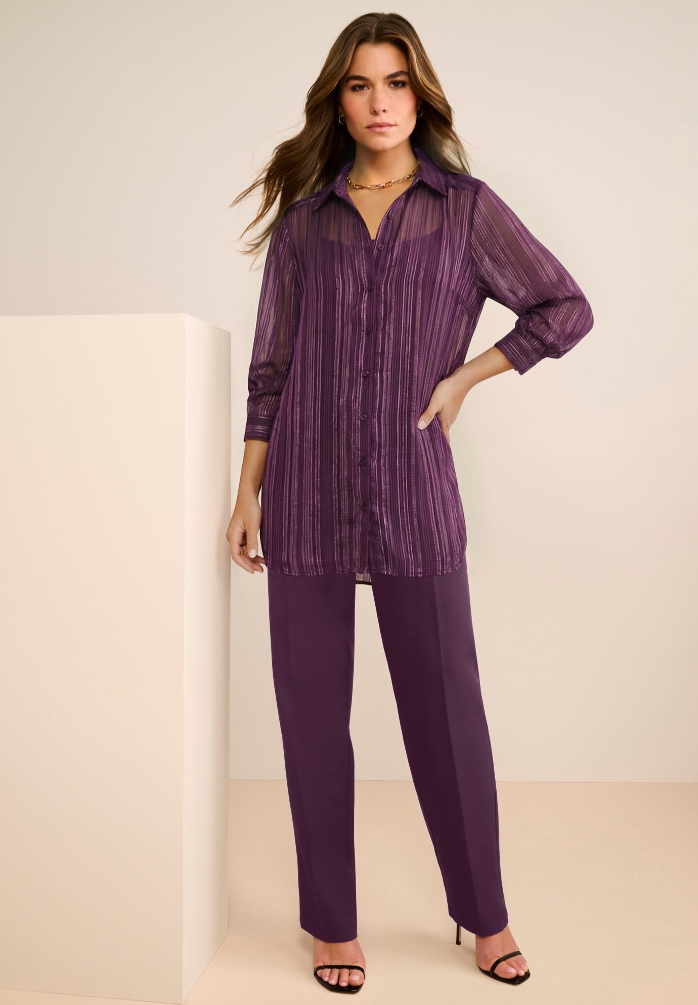 Kate Lurex Stripe Blouse image number 0