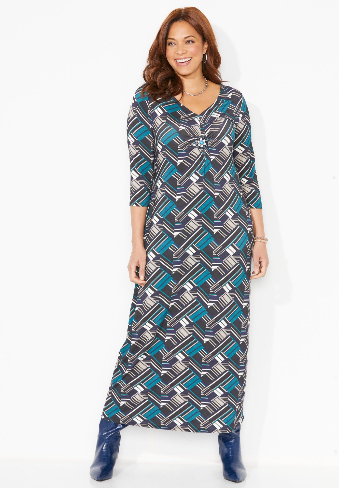 AnyWear Beaded Medallion Maxi Dress image number 0