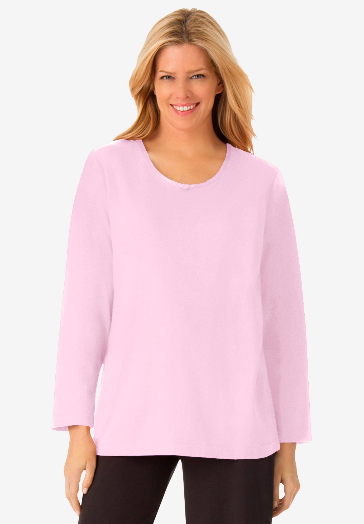 Satin Trim Sleep Tee image number 0
