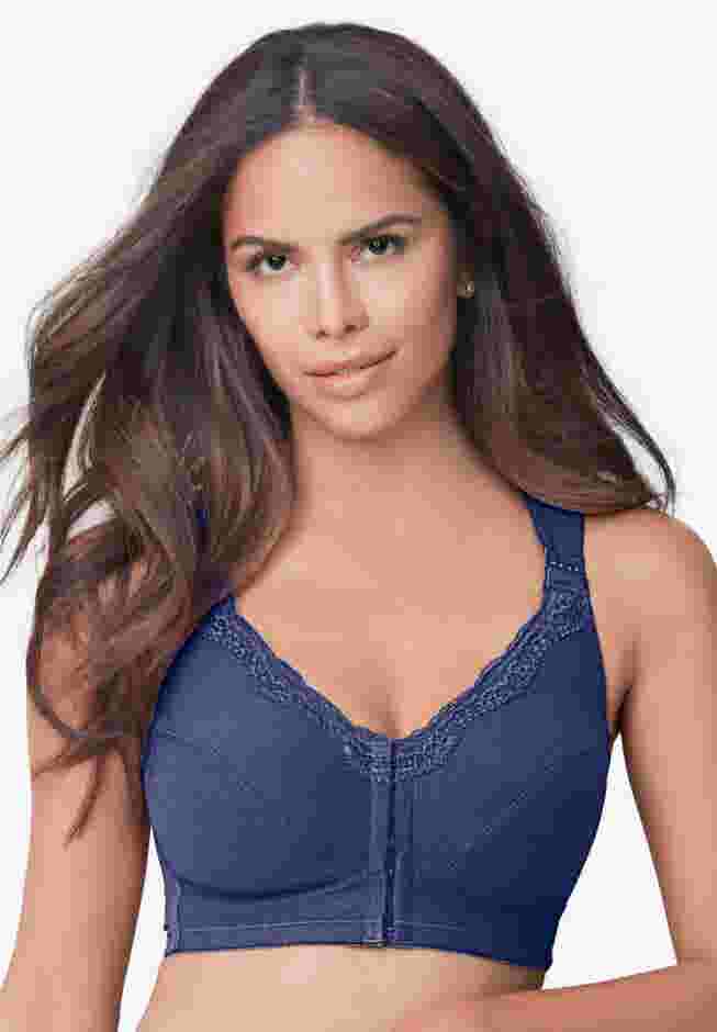 Front-Close Cotton Wireless Posture Bra image number 0