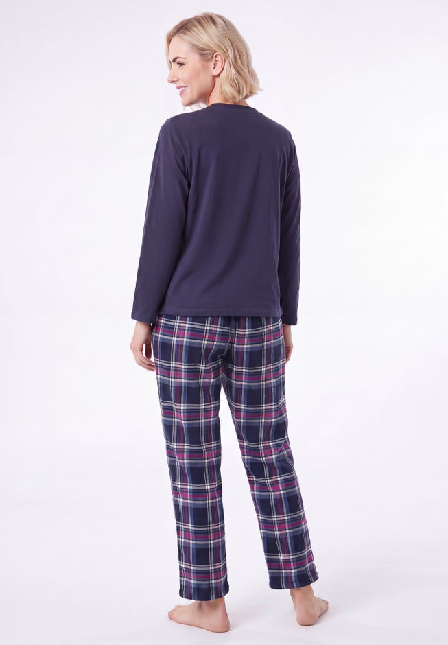 Flannel Sleep Pant With Drawstring Waist image number 1