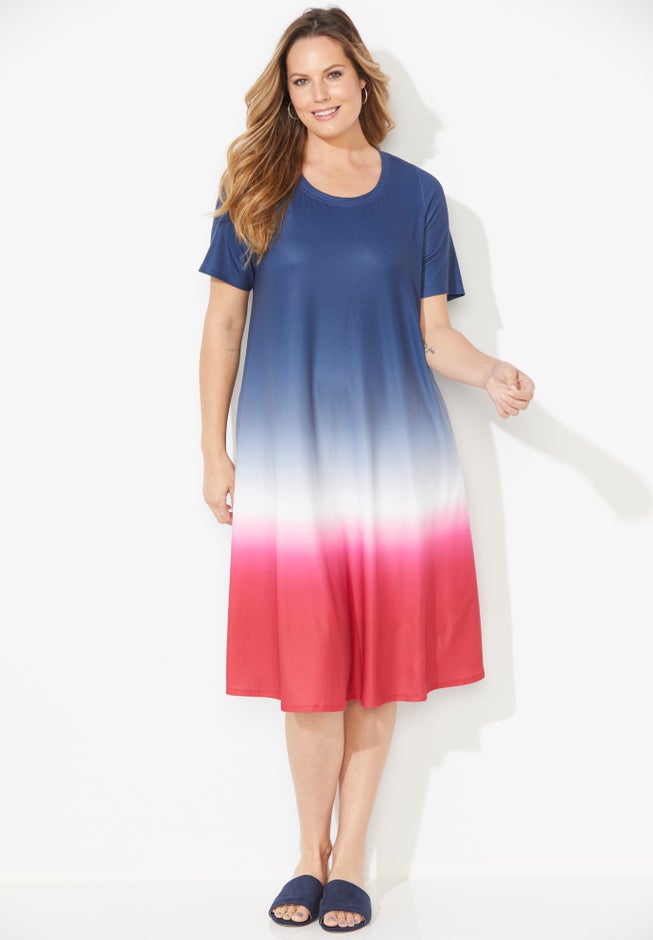 Parade Dip-Dye A-Line Dress (With Pockets) image number null
