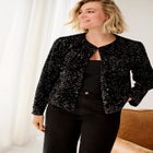 Sequin Boxy 1-Hook Jacket image number null