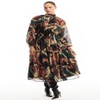 Mock-Neck Chiffon Midi Dress image number null