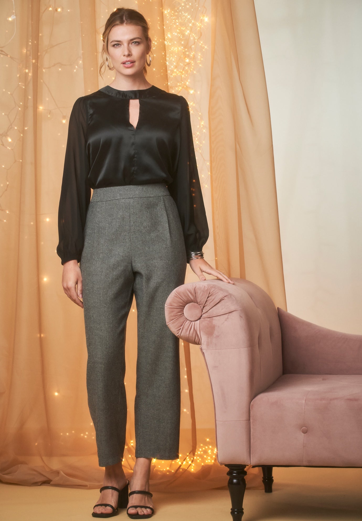 Herringbone Straight Leg Pant image number 0