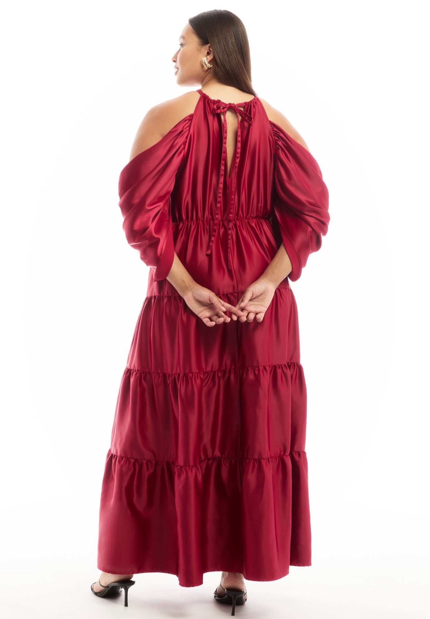 Off-The-Shoulder Halter Maxi Dress image number 1