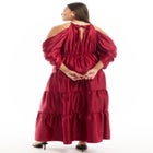 Off-The-Shoulder Halter Maxi Dress image number null