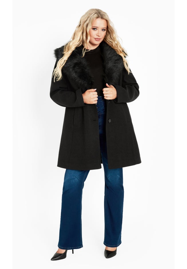 Elle Faux Wool Coat image number null