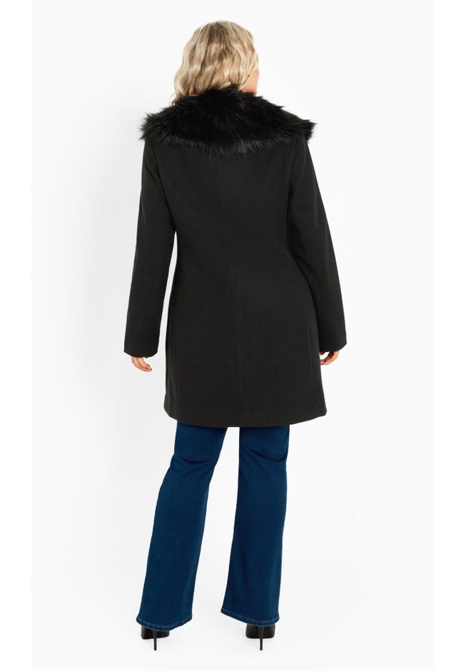 Elle Faux Wool Coat image number null