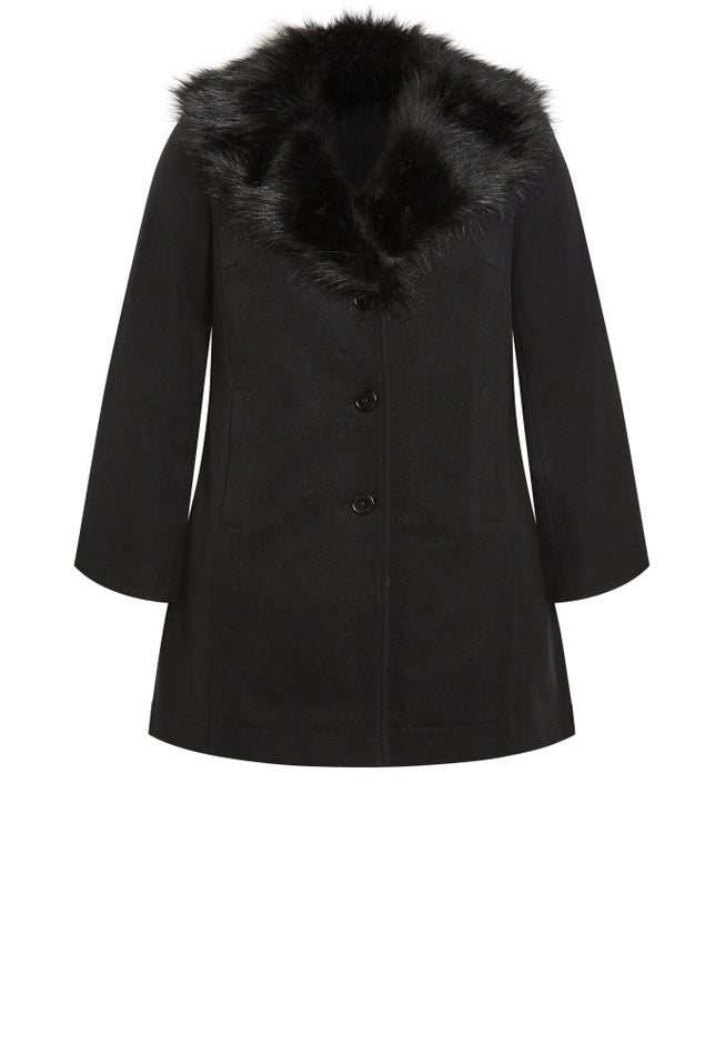 Elle Faux Wool Coat image number null