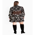 Cassia Puff Sleeves Ruffle Placement Dress image number 2