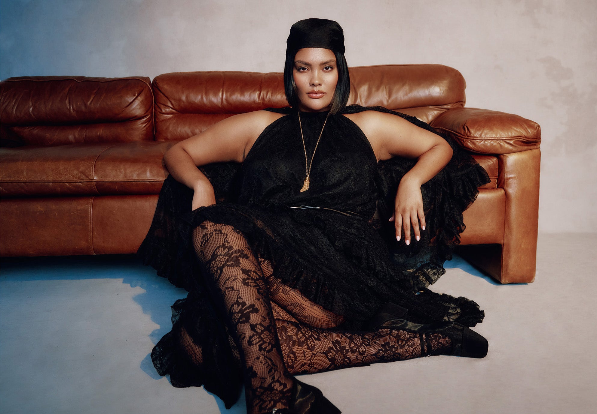 Tiered Lace Cape Maxi Dress image number 0