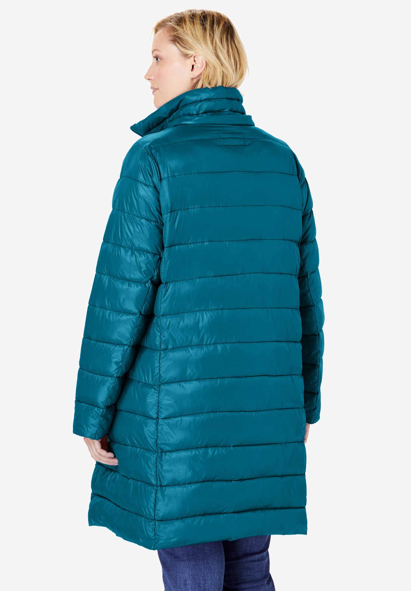 Long Packable Puffer Jacket image number 3