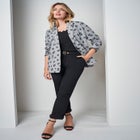 Flocked Floral Blazer image number null