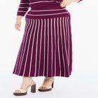 Striped Knit Midi Skirt image number null