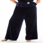 Velvet Wide-Leg Pants image number null
