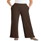 7-Day Rib-Knit Wide-Leg Pull-On Pants image number null
