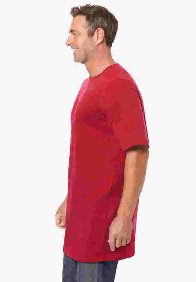 Shrink-Less Lightweight Longer-Length Crewneck T-Shirt image number 2