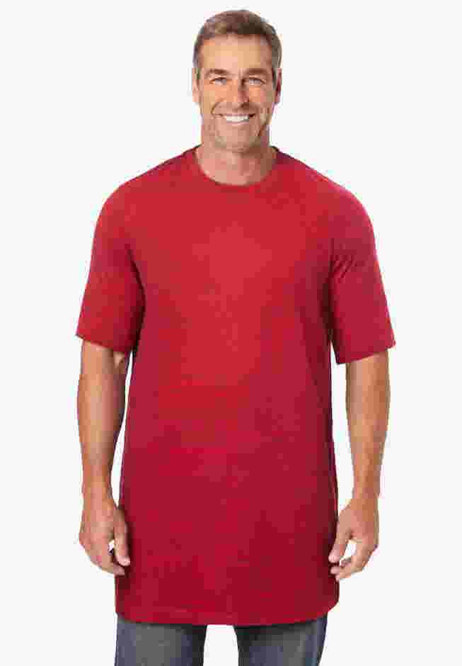 Shrink-Less Lightweight Longer-Length Crewneck T-Shirt image number 0