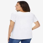 Crochet-Trim Knit Top image number null