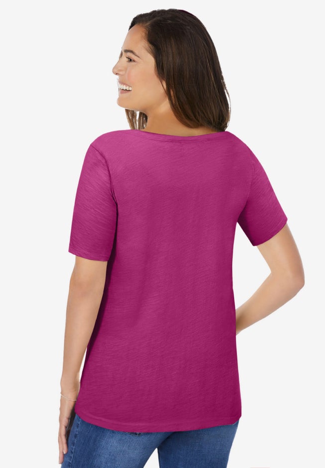 Crochet-Trim Knit Top image number 1