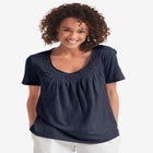 Crochet-Trim Knit Top image number null