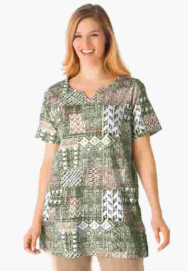 7-Day Notch-Neck Tunic image number 0