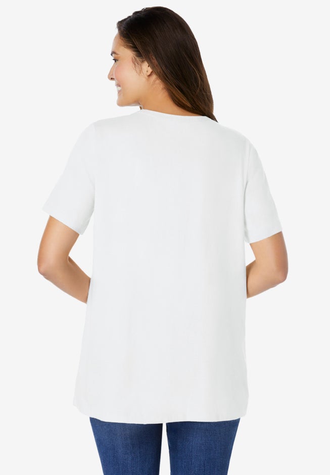 Eyelet Henley Tee image number 1