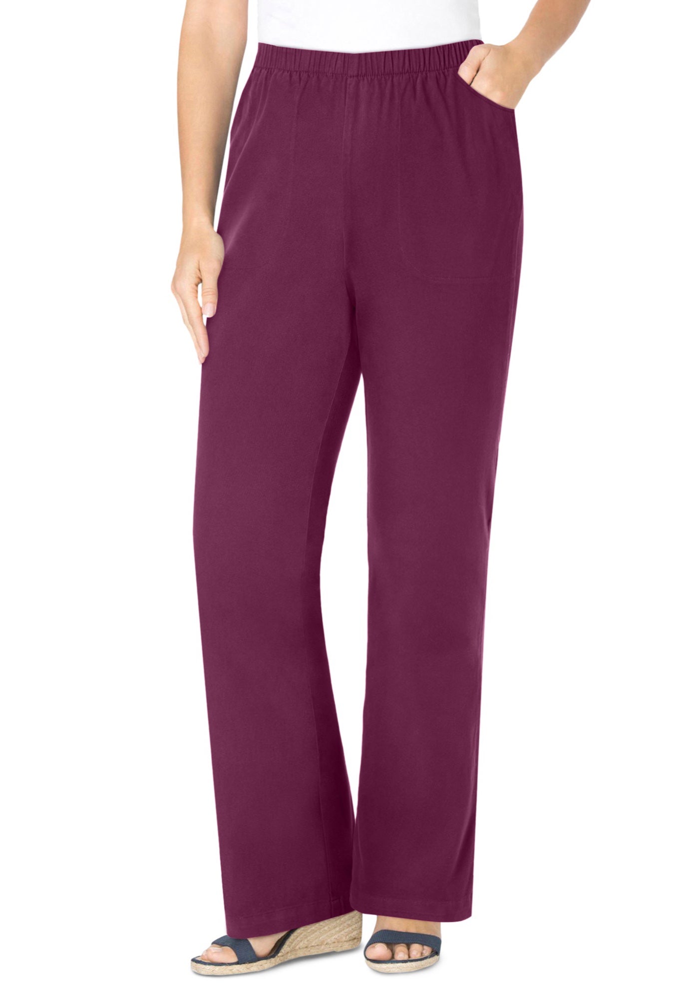 Fineline Stretch Denim Pull-On Bootcut Jeans image number 0