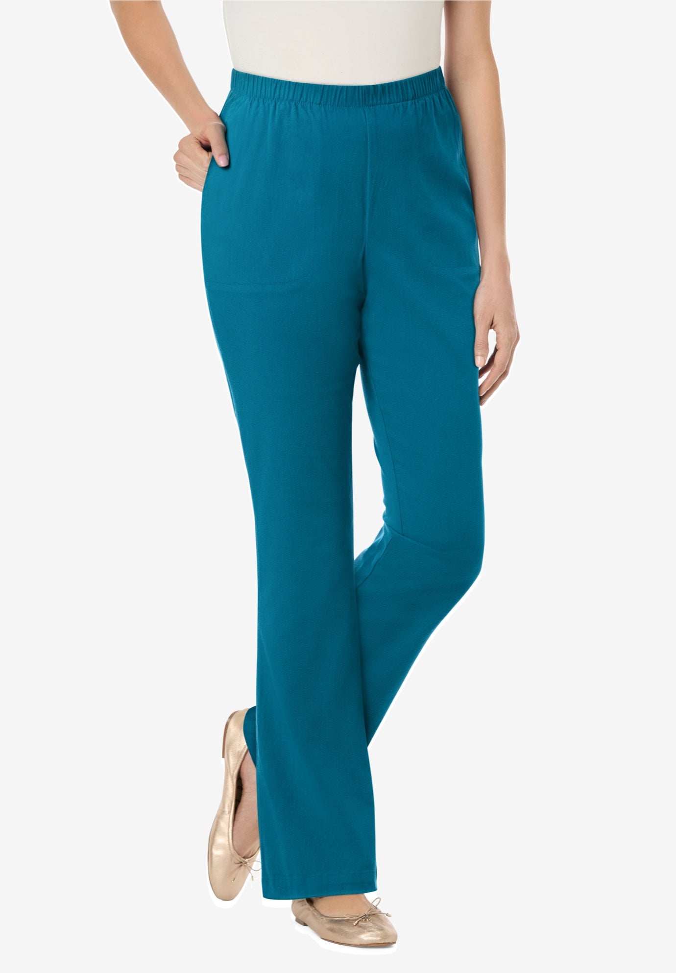 Fineline Stretch Denim Pull-On Bootcut Jeans image number 0