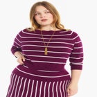 Cropped Boat Neck Sweater image number null