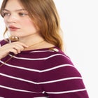 Cropped Boat Neck Sweater image number null