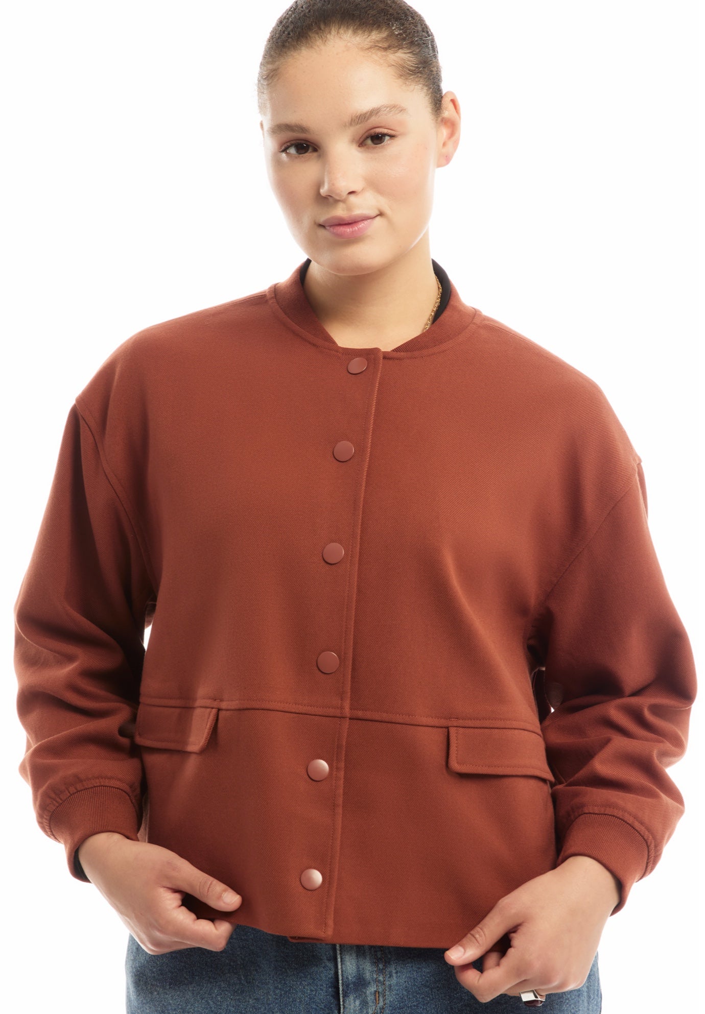 Cropped Bomber Jacket image number 2