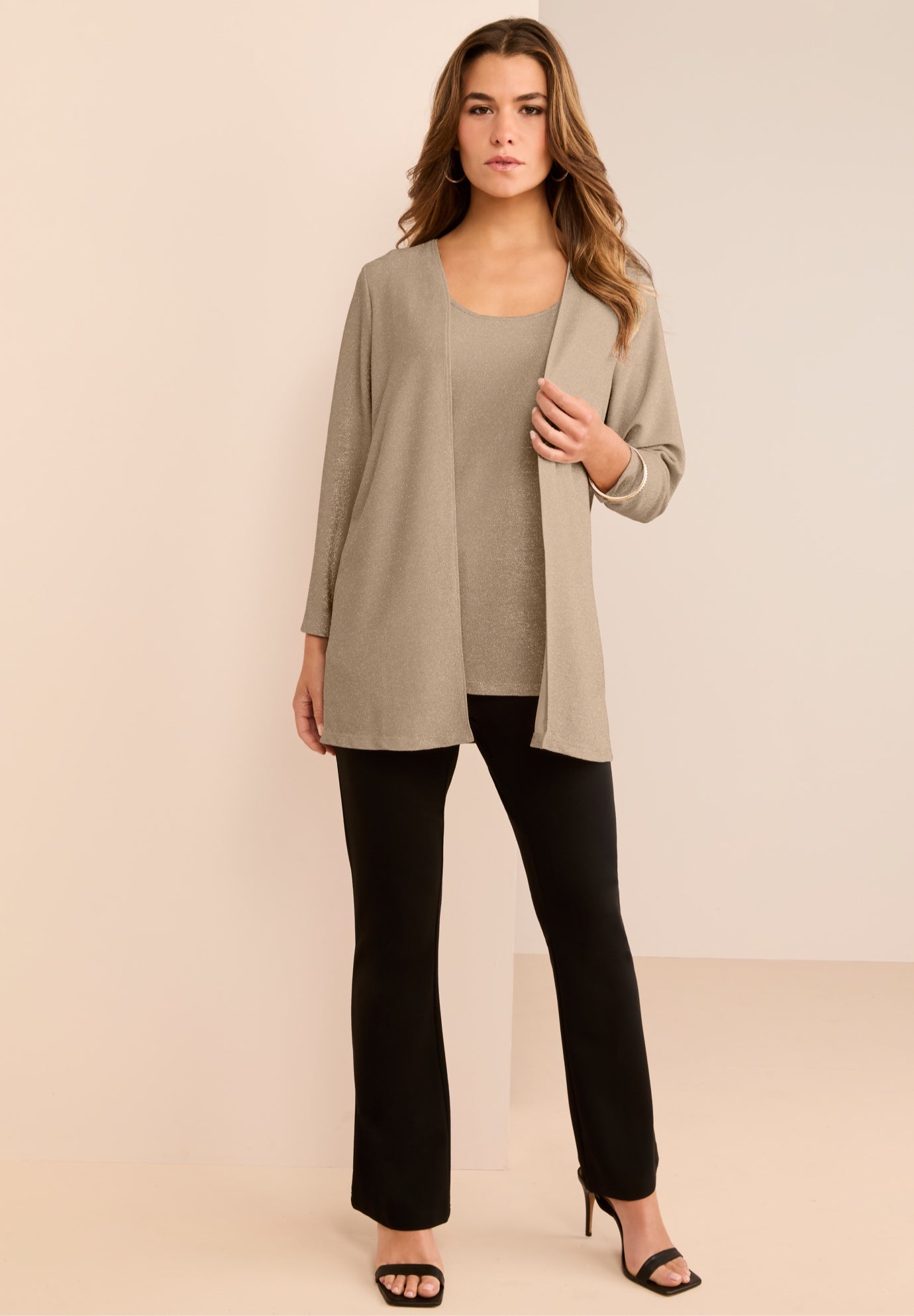 Glitter Tank Top and Cardigan Twinset image number 0