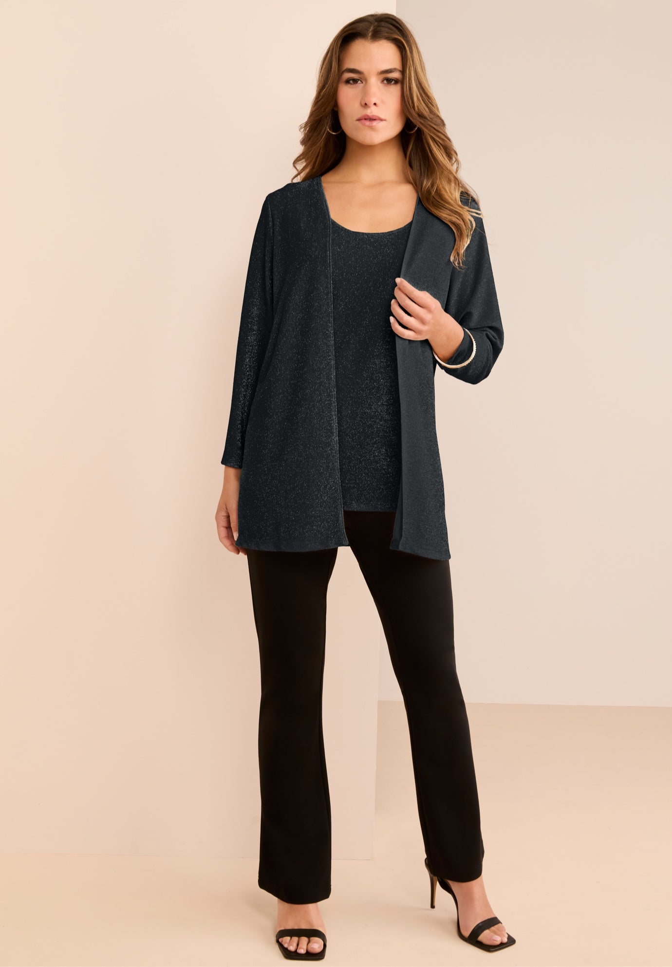 Glitter Tank Top and Cardigan Twinset image number 0