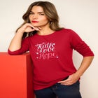 Plus Size Graphic Long Sleeve Tee image number null