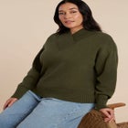 Overlap Mockneck Sweater image number 0