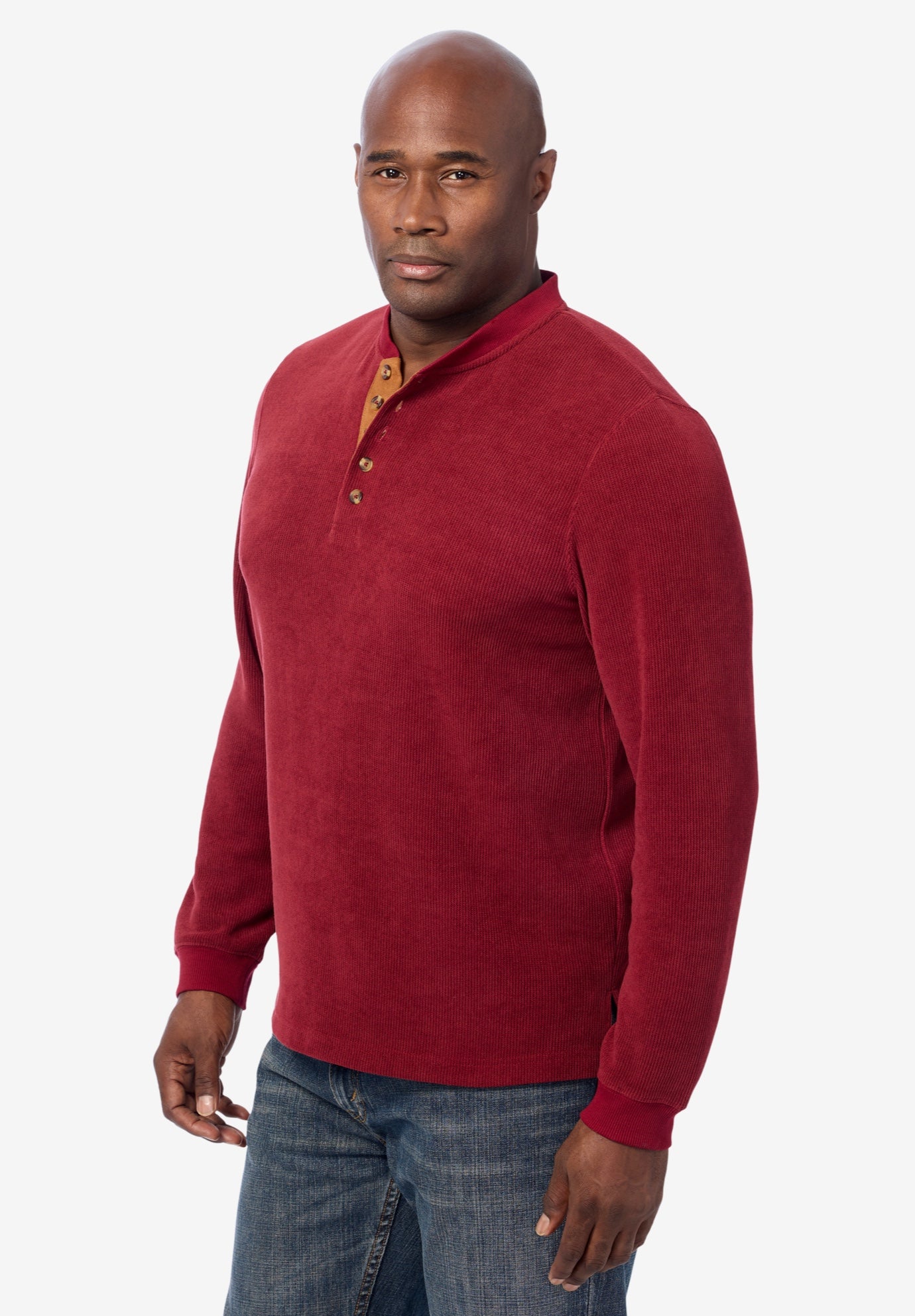 Soft Waffle Henley image number 2